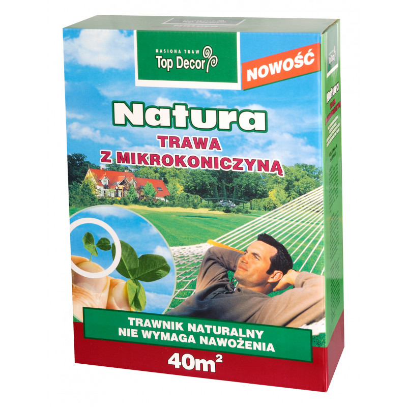 Top Decor nasiona traw Trawa mieszanka NATURA z mikrokoniczyną 1.0kg TD9915