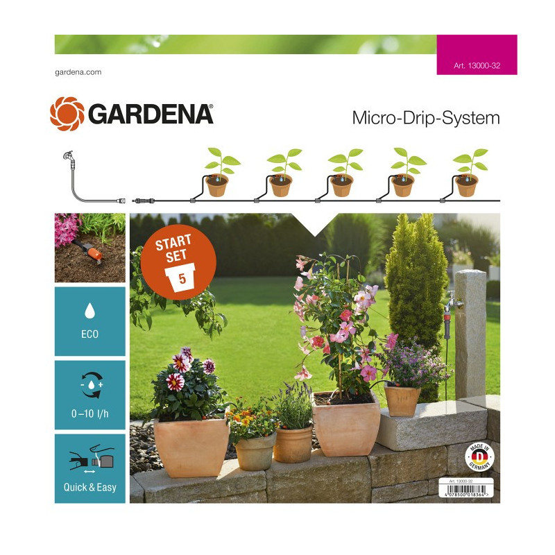 Gardena MicroDripSystem zestaw podstawowy S do roślin doniczkowych 1300020 GA13000